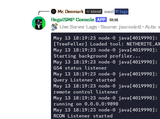 /logs command