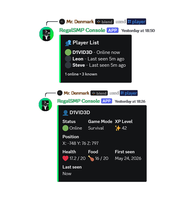 /player command