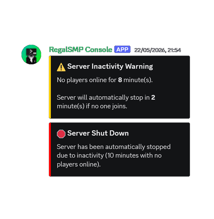 Auto-shutdown warning